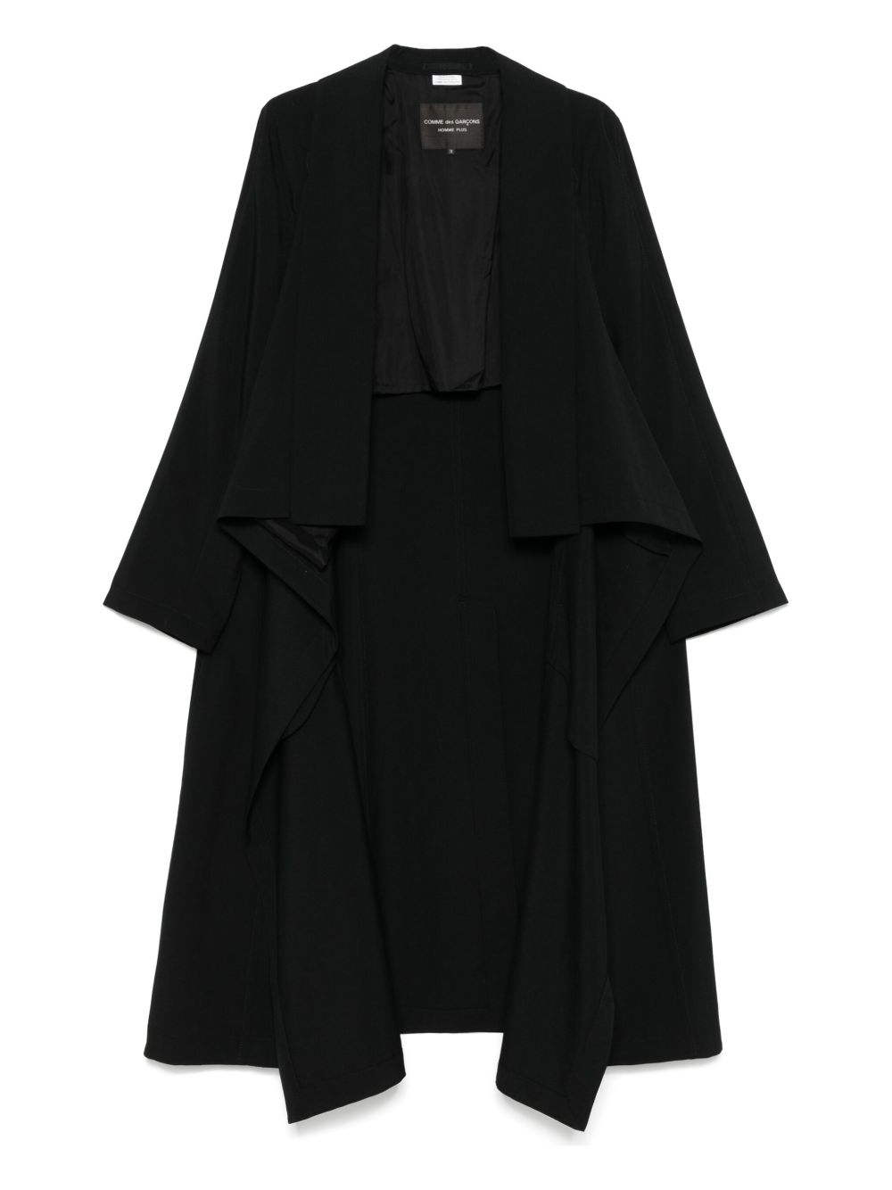 Draped coat - Black