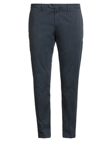 Man Pants Navy Size 40 Cotton, Elastane