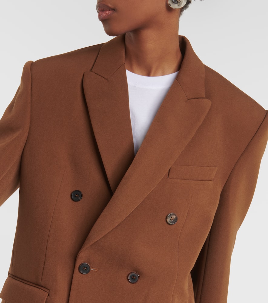Double-breasted wool blazer