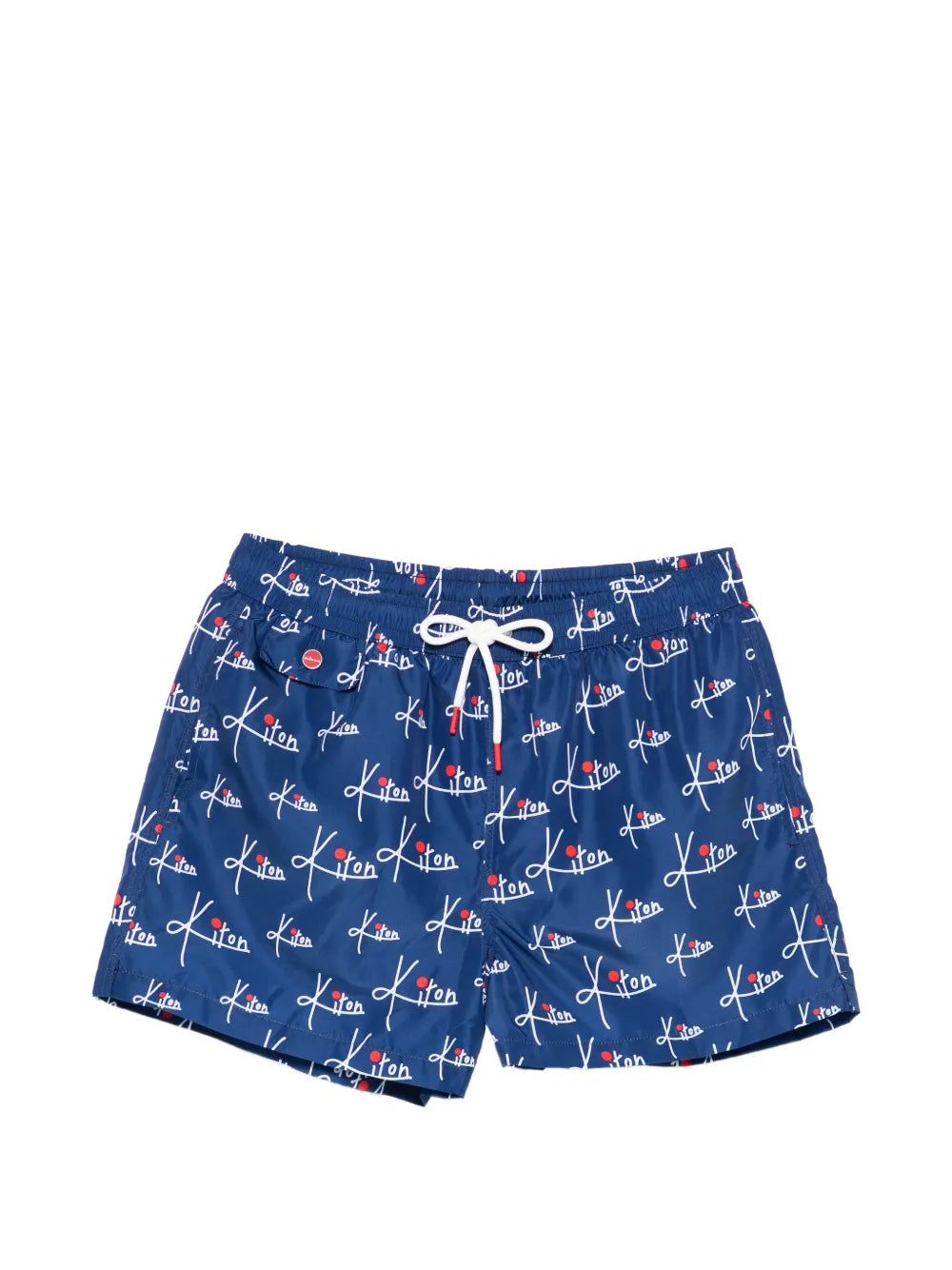 Logo-Print Swim Shorts — Navy