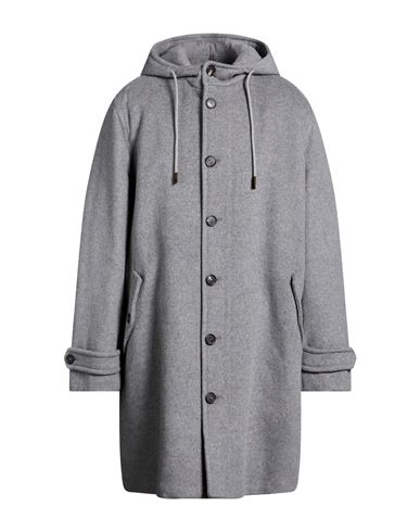 Man Coat Grey Size 42 Virgin Wool, Polyester, Cotton