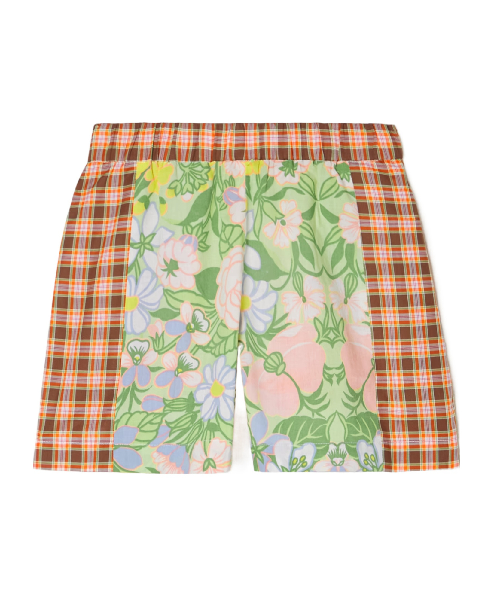Patchwork Pure Cotton Shorts