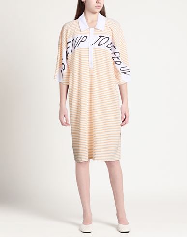 Woman Midi dress Orange Size XS Cotton, Linen, Polyester