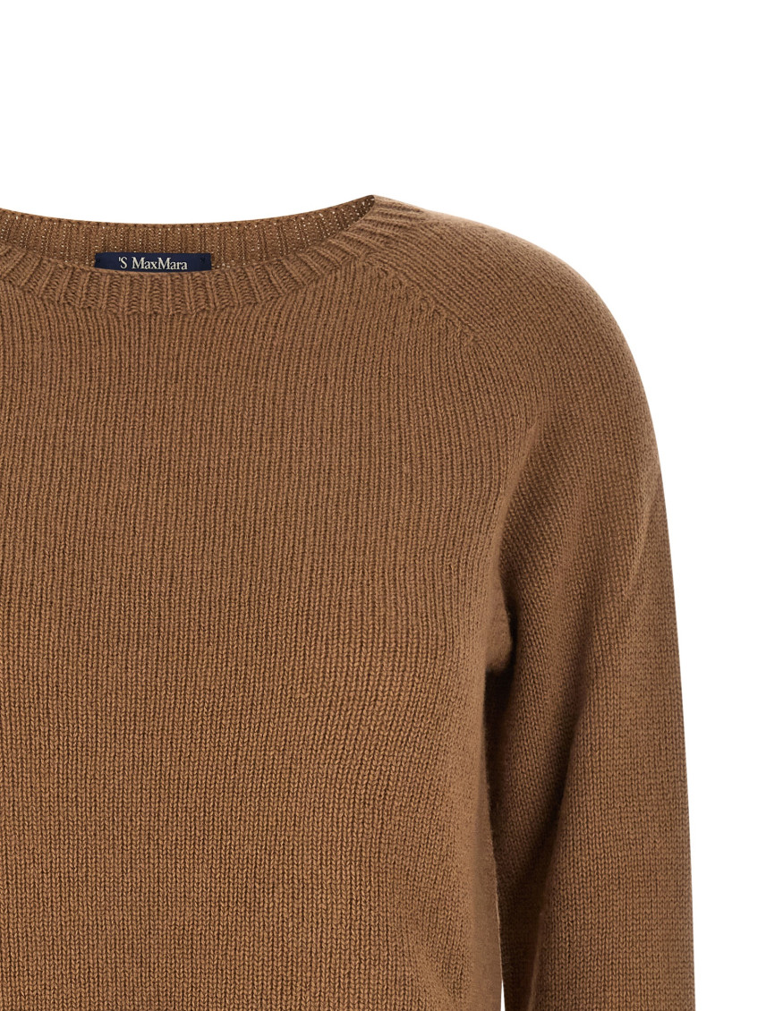 Brown Knitted Round Neck Sweater