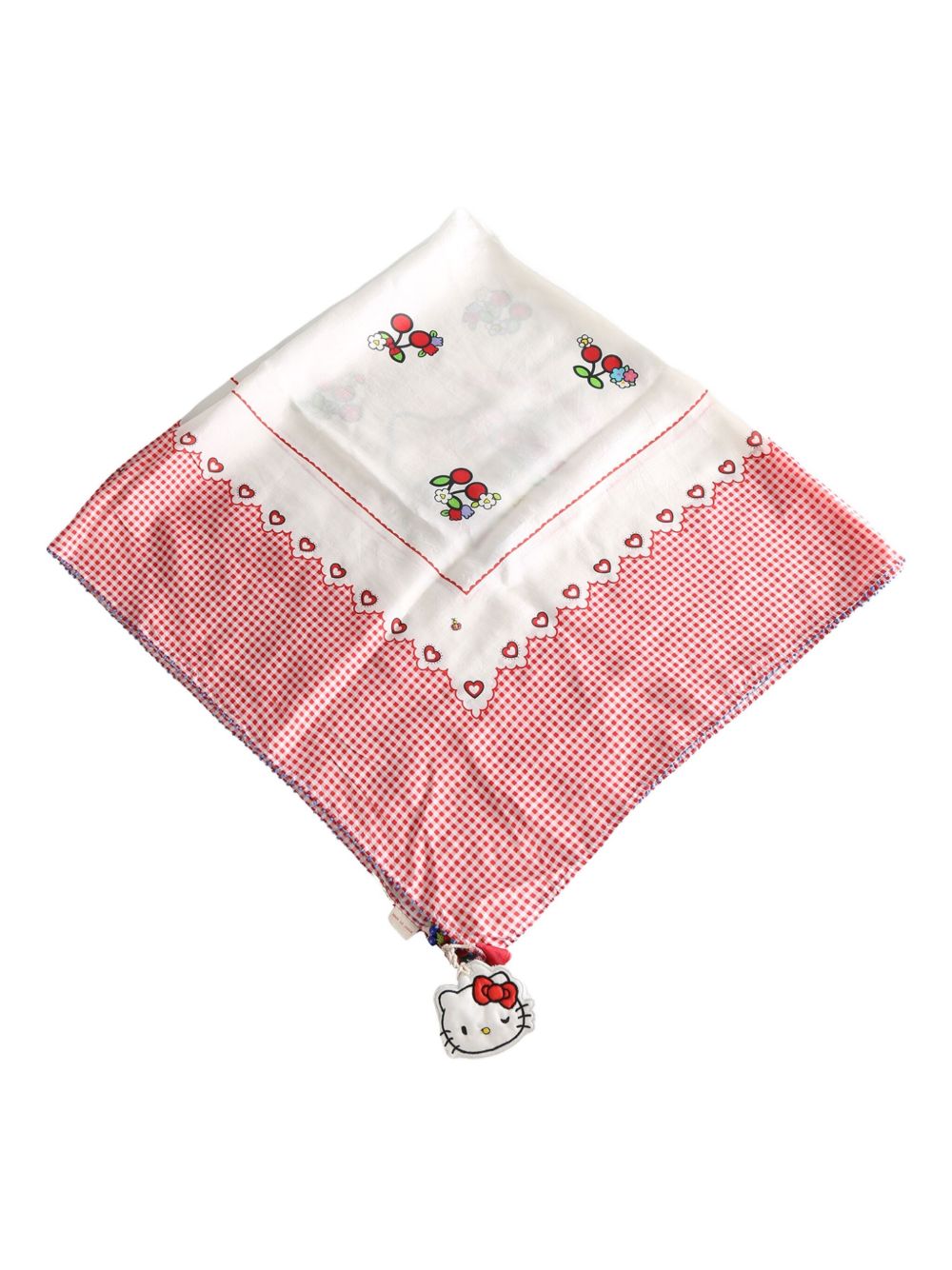 X Hello Kitty gingham cherry-print scarf - Pink