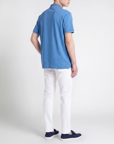 Man Polo shirt Azure Size S Cotton