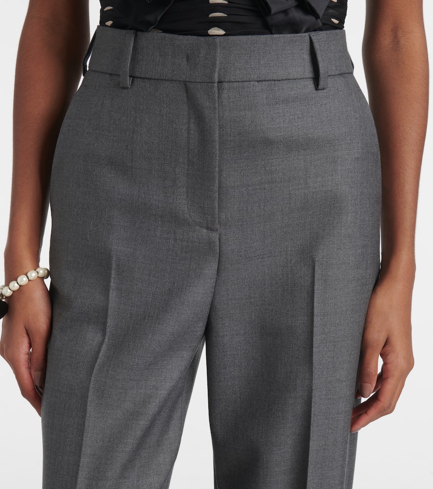 High-rise wool straight pants