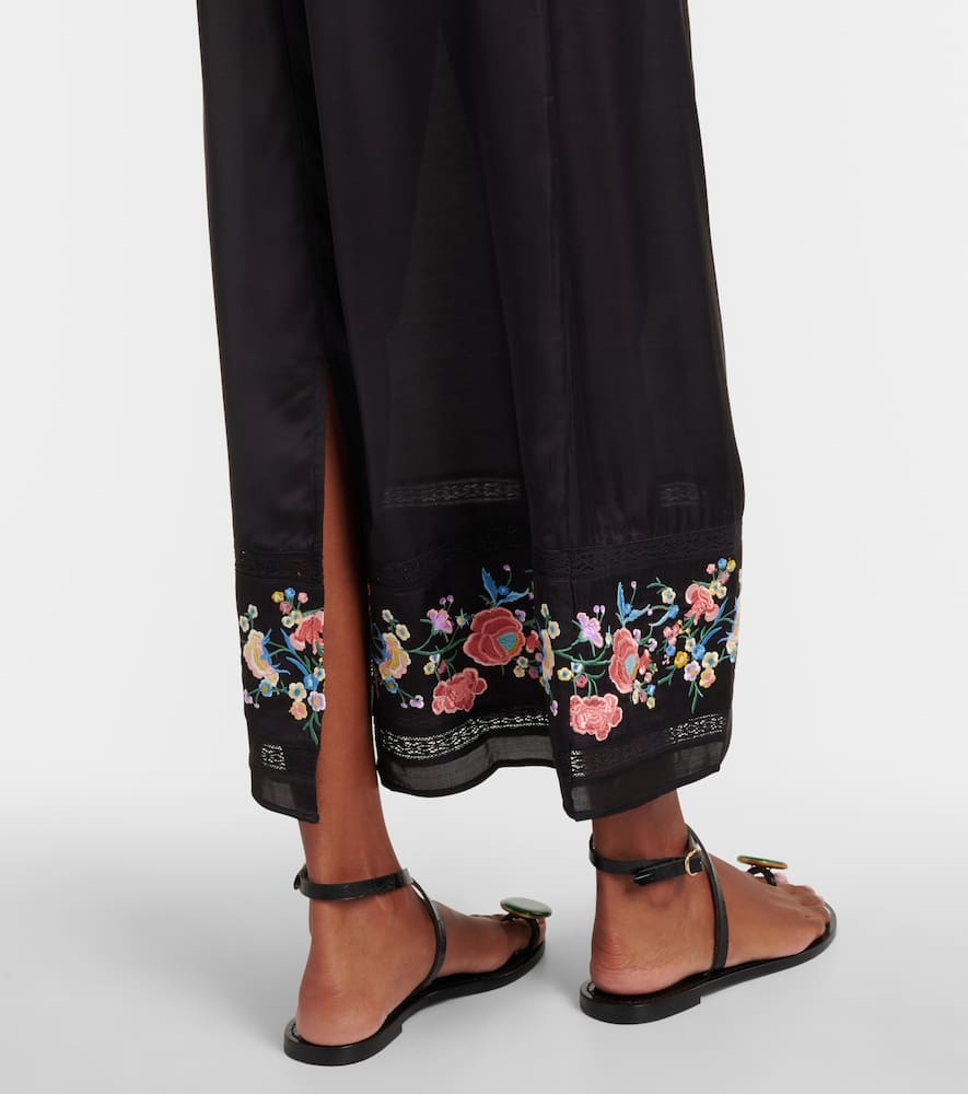 Carey floral satin maxi dress