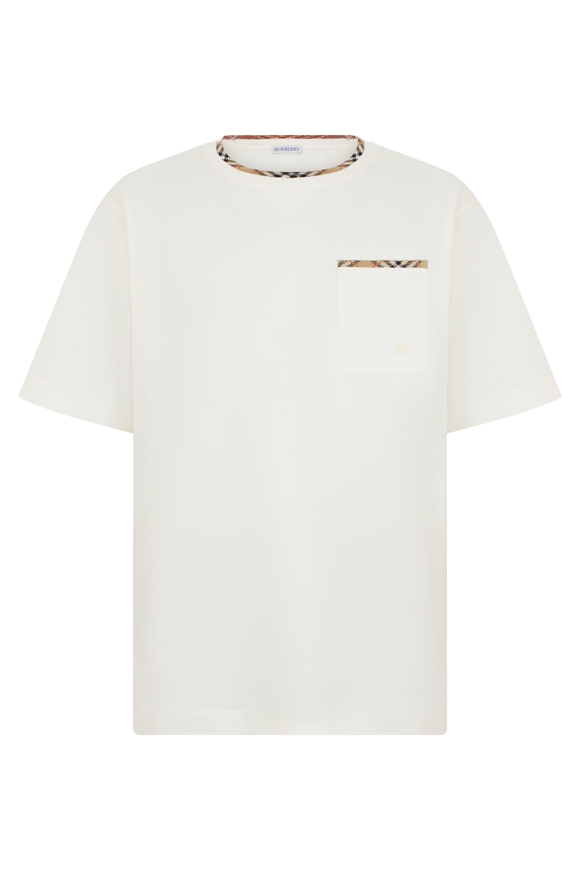 Men's Short-Sleeve Minimal Graphic T-Shirt with Contrasting Crew Neck