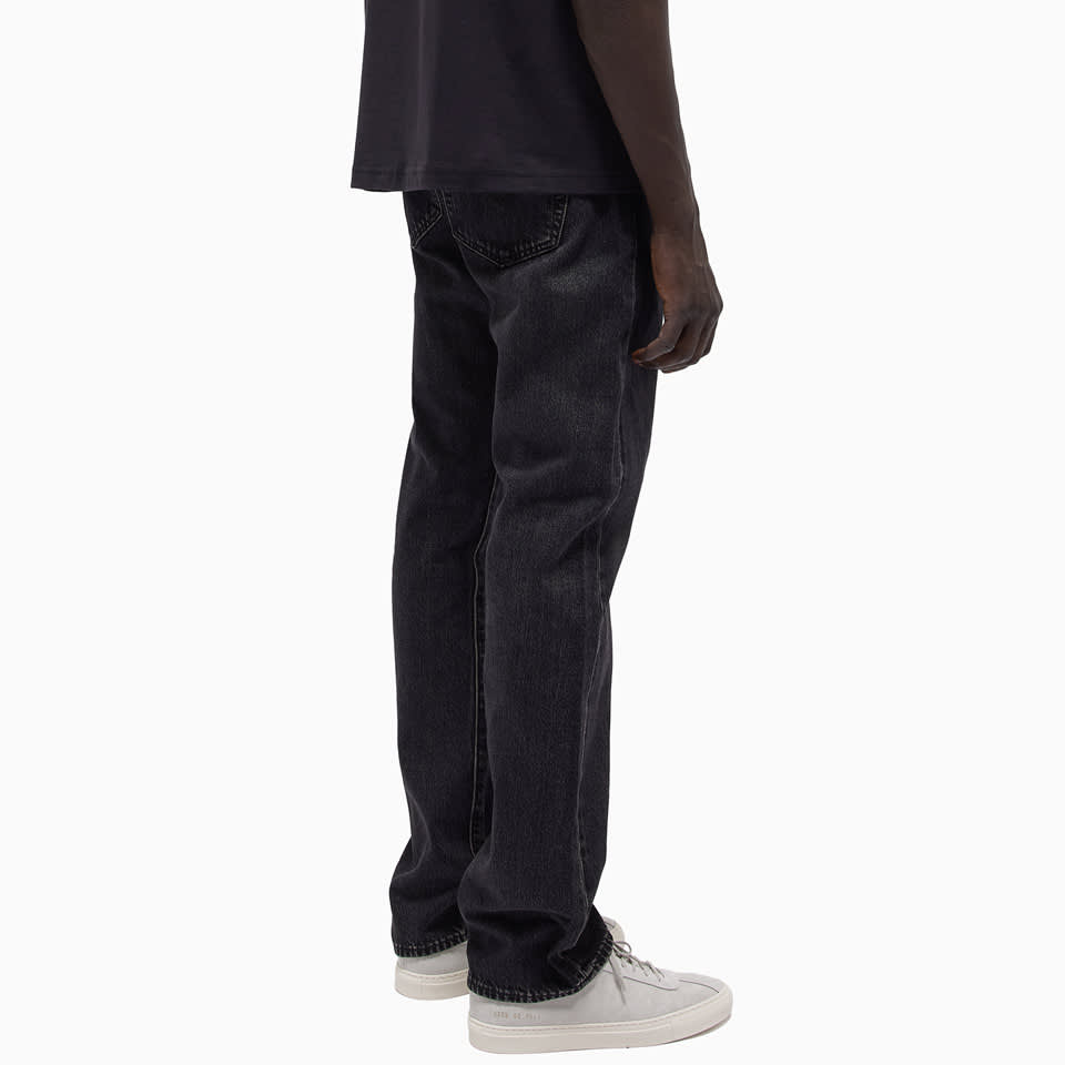 Mid-rise straight-leg jeans