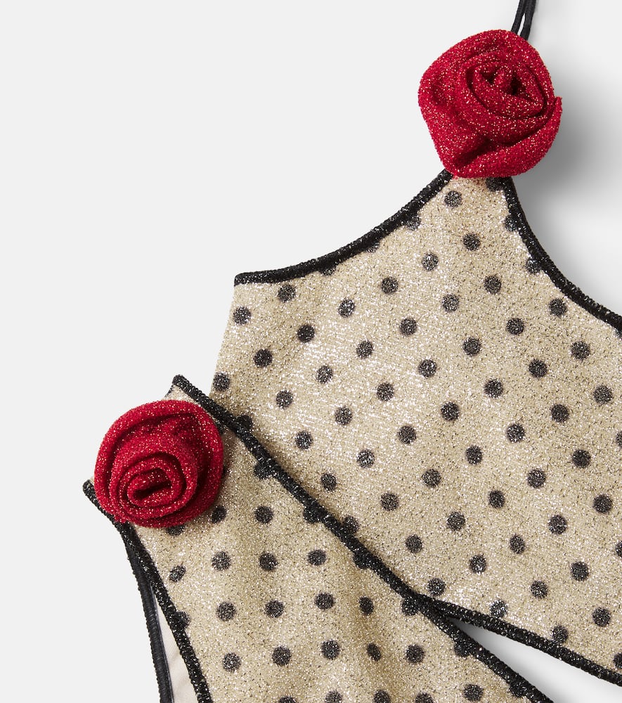 Oséree Kids Lumière appliqué polka-dot bikini