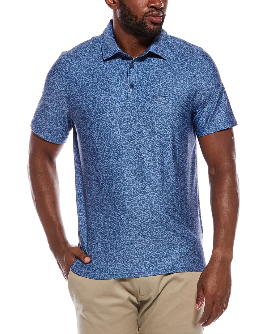 Tile Floral Tech Jersey Sports Fit Polo Shirt