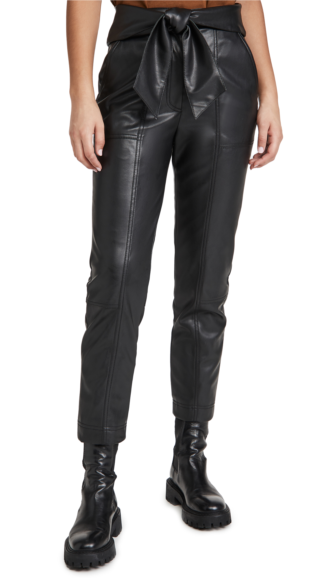 Tessa Vegan Leather Tie Waist Pants