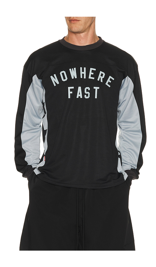 Deva States Static Long Sleeve Mesh Jersey in Black. M. Also in S, L, XL/1X, XXL/2X