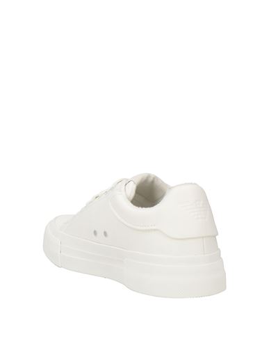 Emporio Armani Man Sneakers White Size 11 Leather