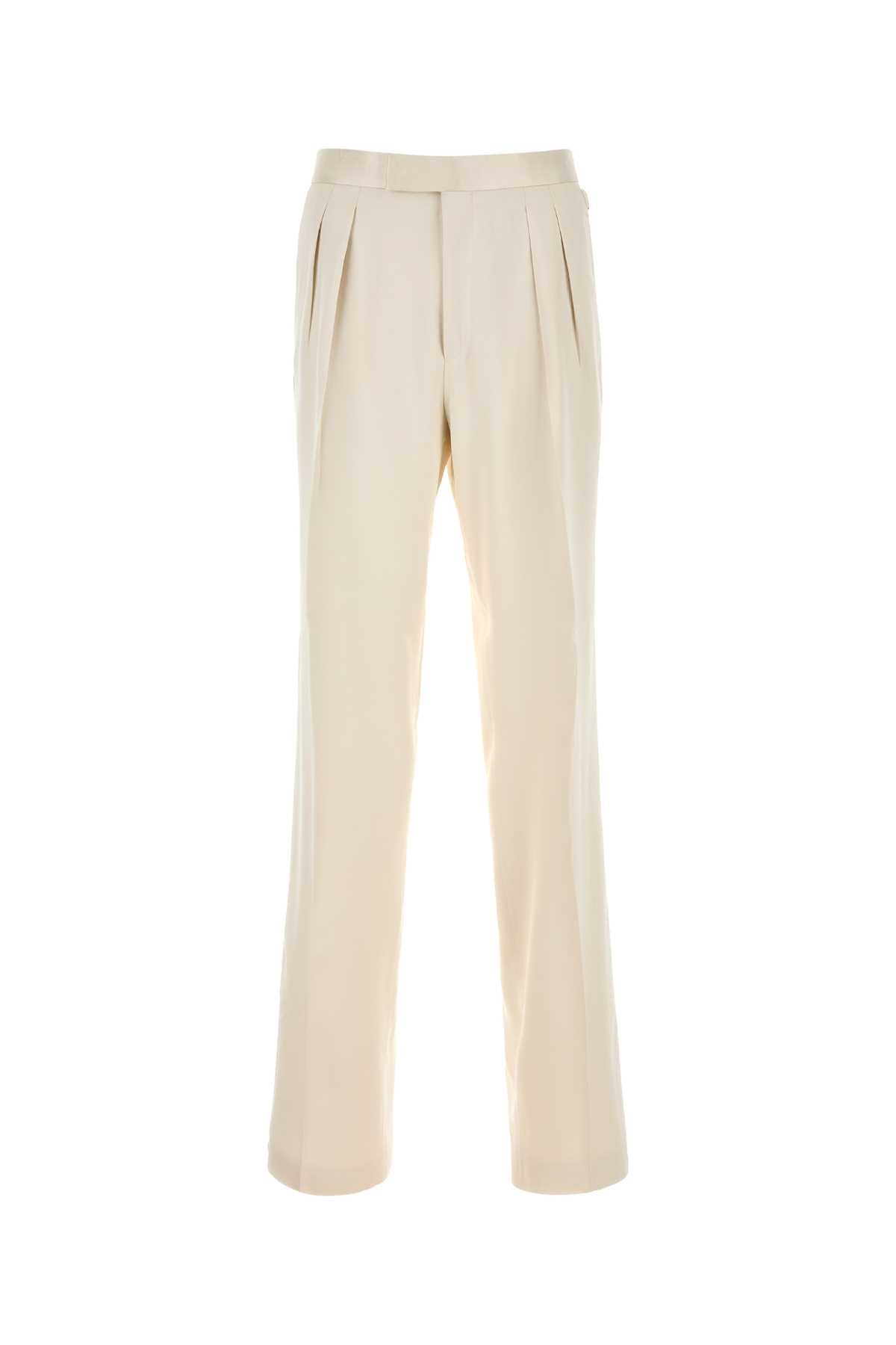 Silk Trousers — Ivory