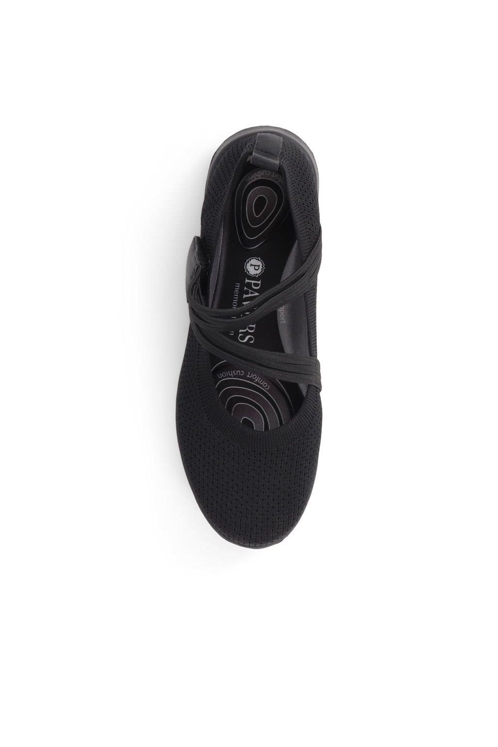 Pavers Women's Casual Trainer Pumps Flat in Black