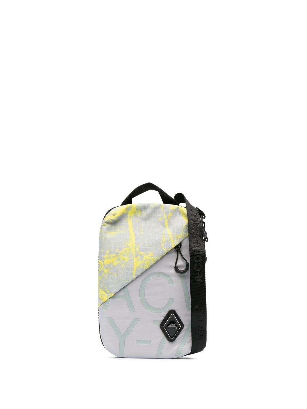 Logo-patch messenger bag - Grey