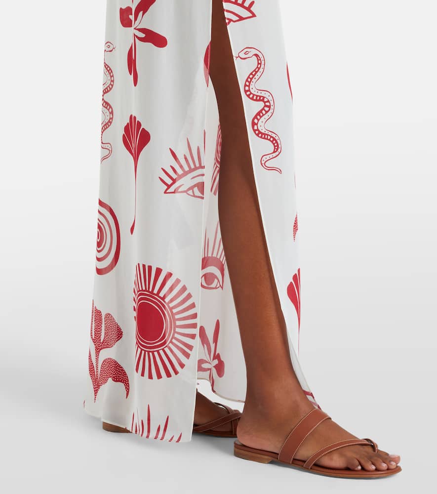 Accasia checked embellished maxi dress