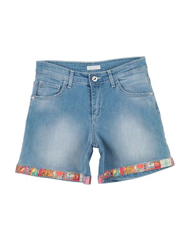 Kid Girl Denim shorts Blue Size 10 Cotton, Elastane