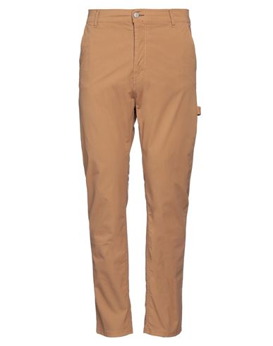 Man Pants Camel Size 32 Cotton, Elastane