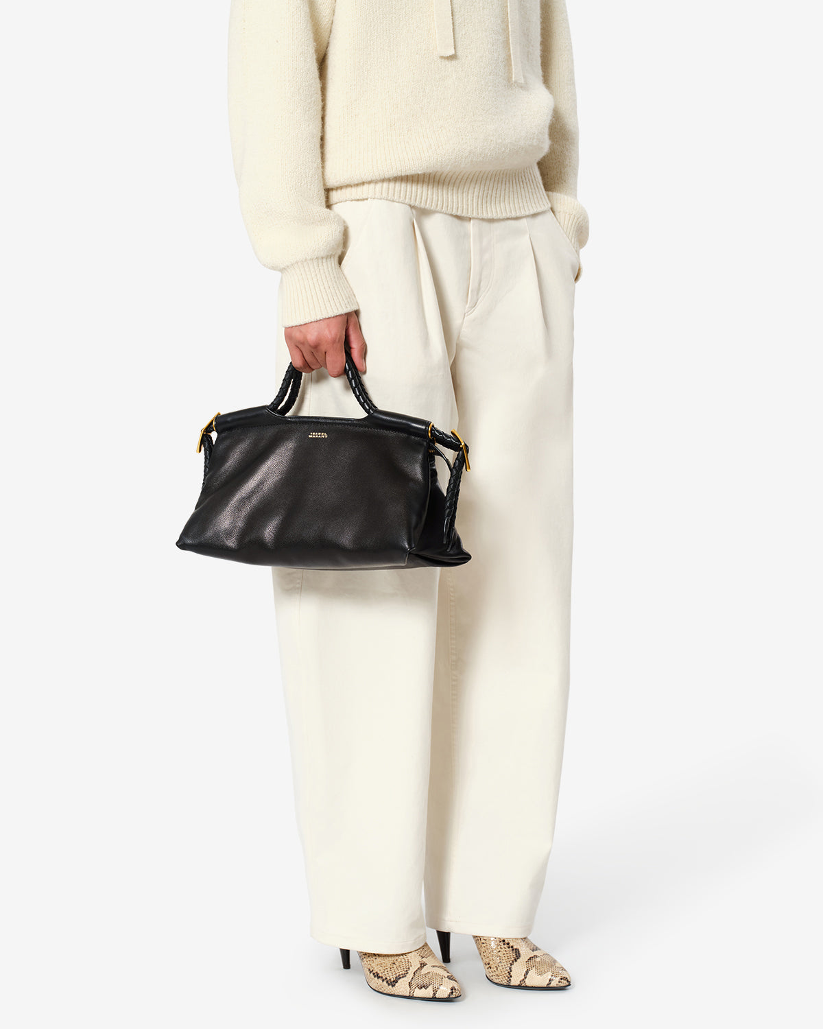 Pipa M Leather Bag - Black -