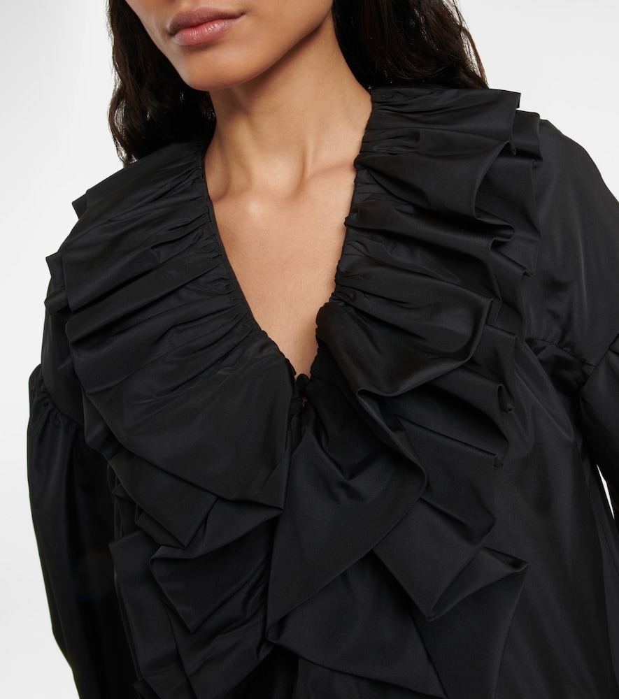 Ruffle-trimmed midi dress