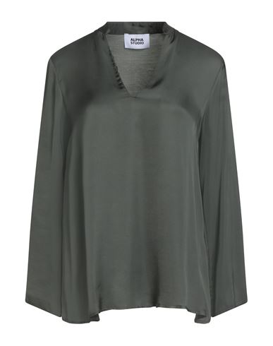 Woman Top Dark green Size 4 Viscose