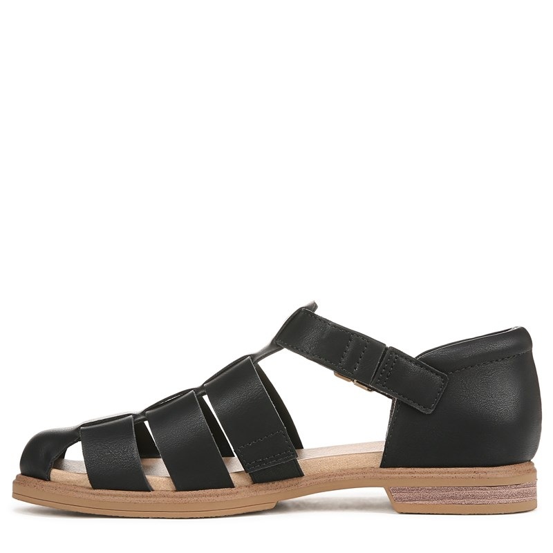 Women's Hello Seaside Fisherman Sandals (Black Faux Leather)