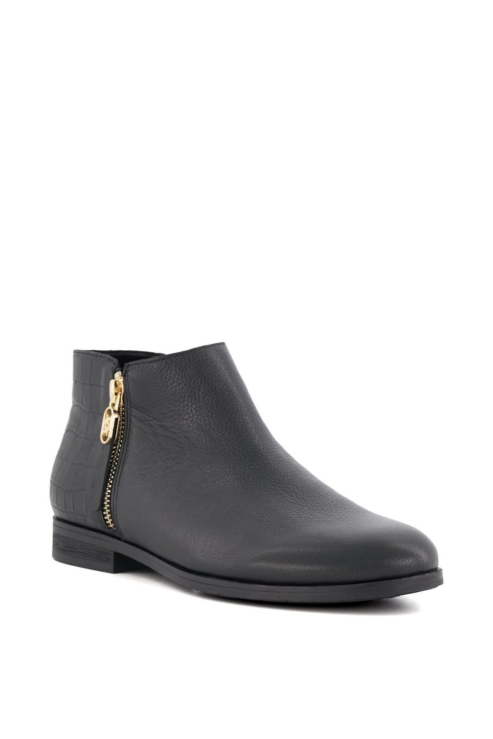 Dune London Women's 'Pond' Leather Ankle Boots in Black