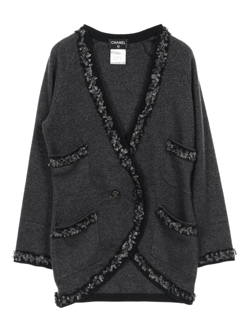 1986-1988 Coco mark knitted cardigan - Grey