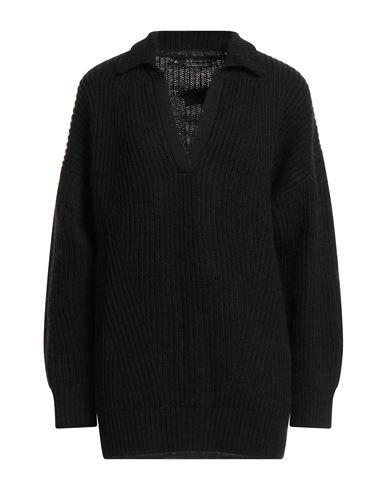 Woman Sweater Black Size M Wool, Polyamide