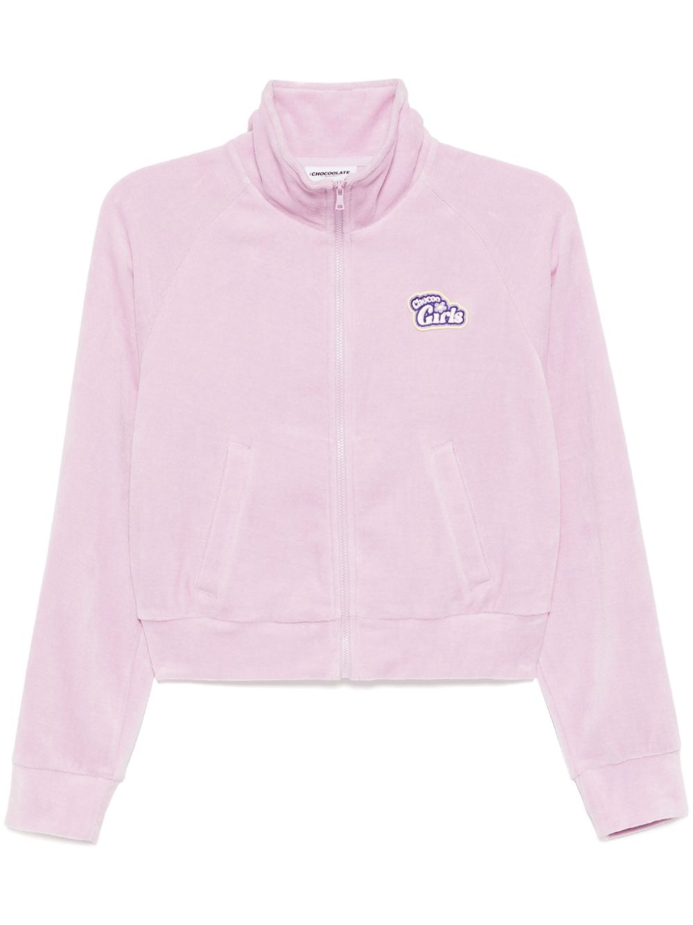 Logo-patch jacket - Pink