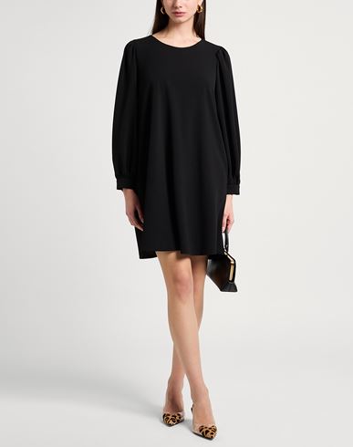 Woman Mini dress Black Size 14 Polyurethane, Elastane