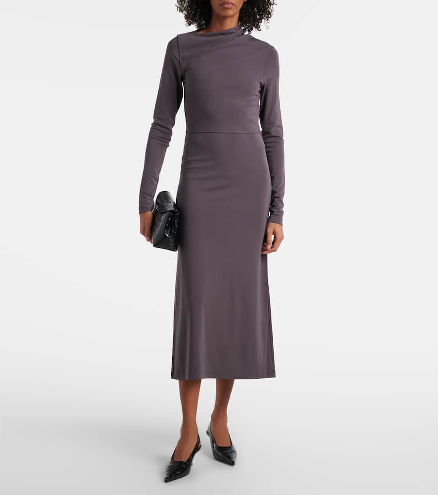 Toteme Draped jersey midi dress
