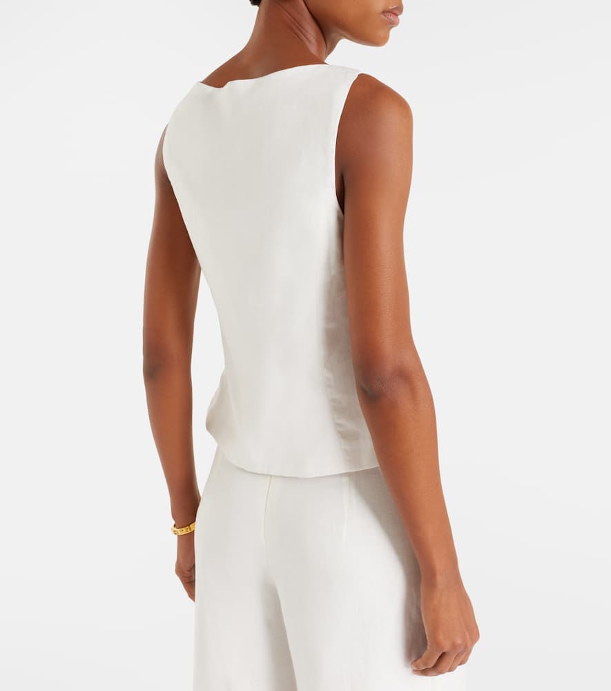 Genova striped linen top