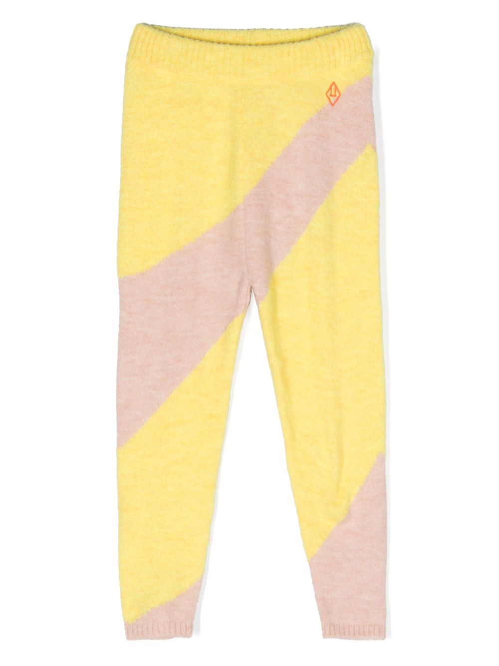 Striped intarsia-knit trousers - Brown