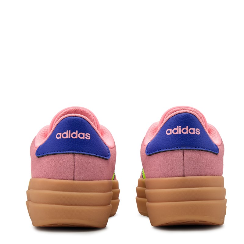 Adidas | Women's Vl Court Bold Platform Sneakers (Pink/Lemon/Blue/Gum) |  Realry