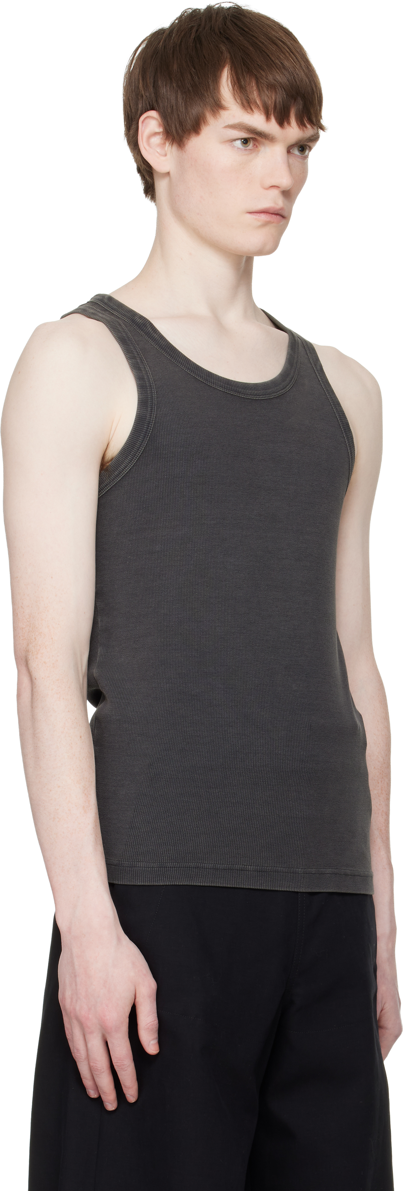 Black Rib Tank Top