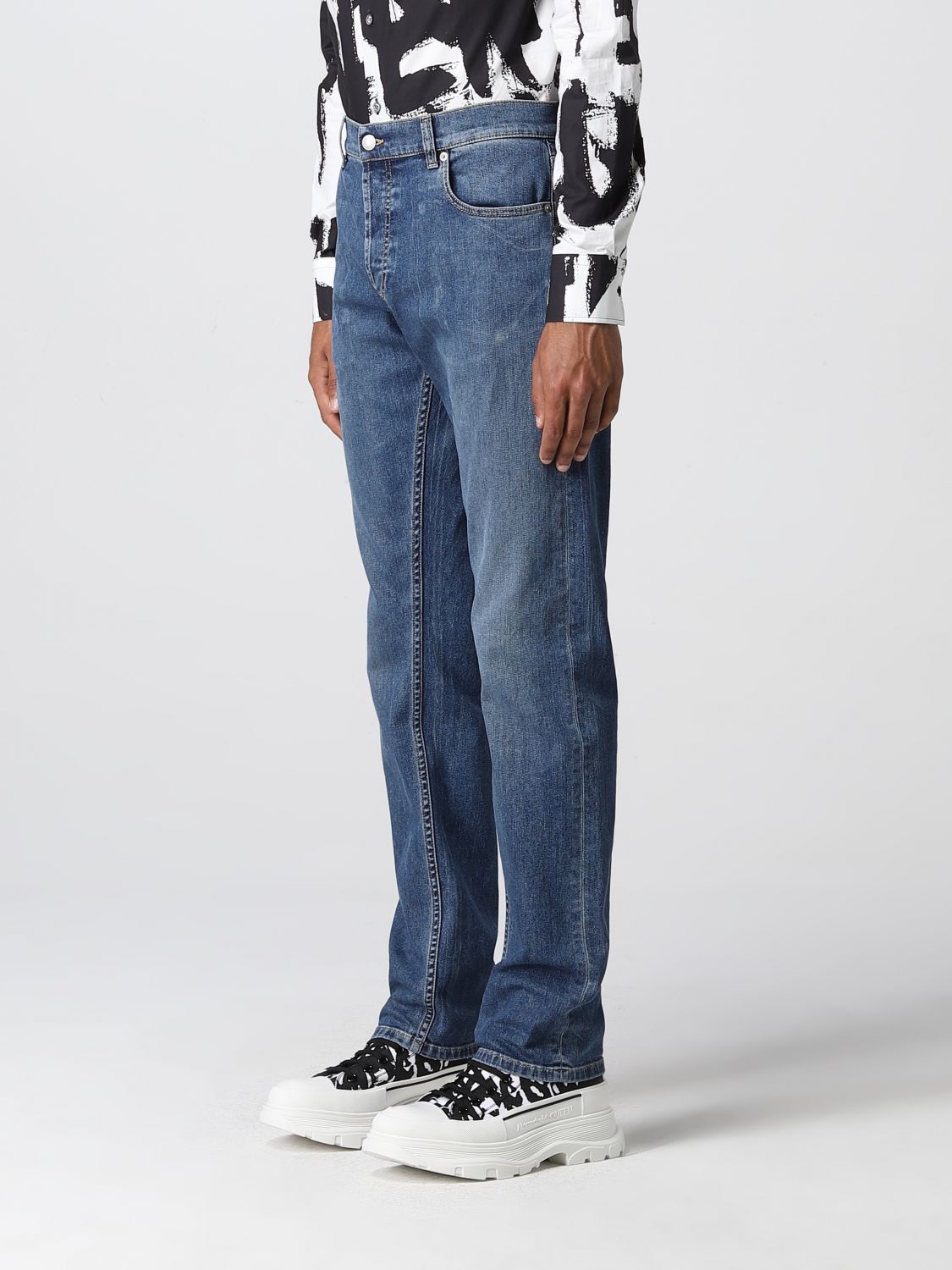 Pants Men color Blue