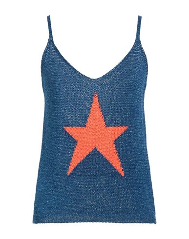 Woman Top Blue Size ONESIZE Viscose, Lurex