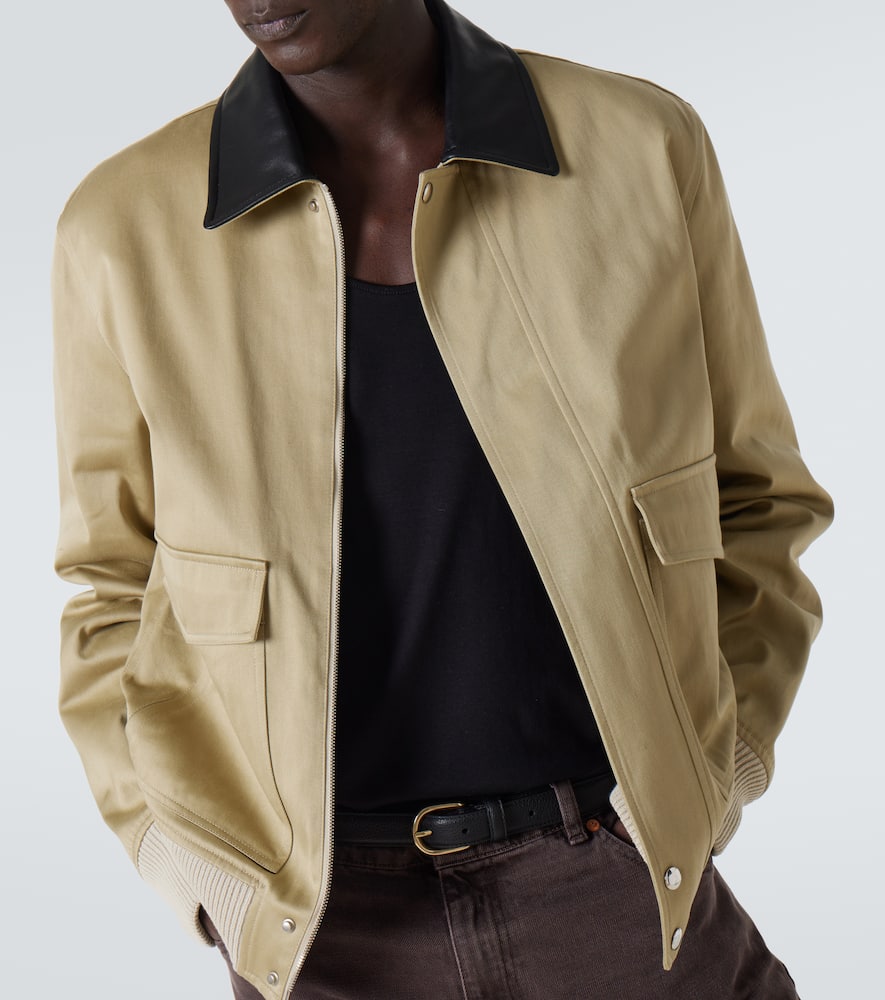 Shade cotton sateen blouson