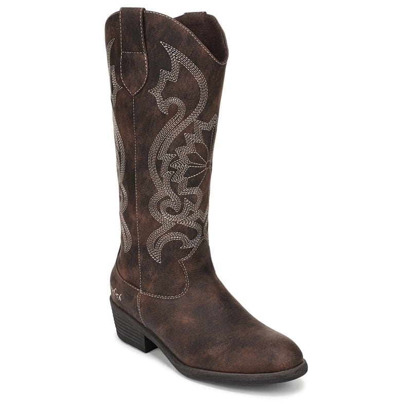 Women's Stutter Western Boots (Whiskey Faux Leather)