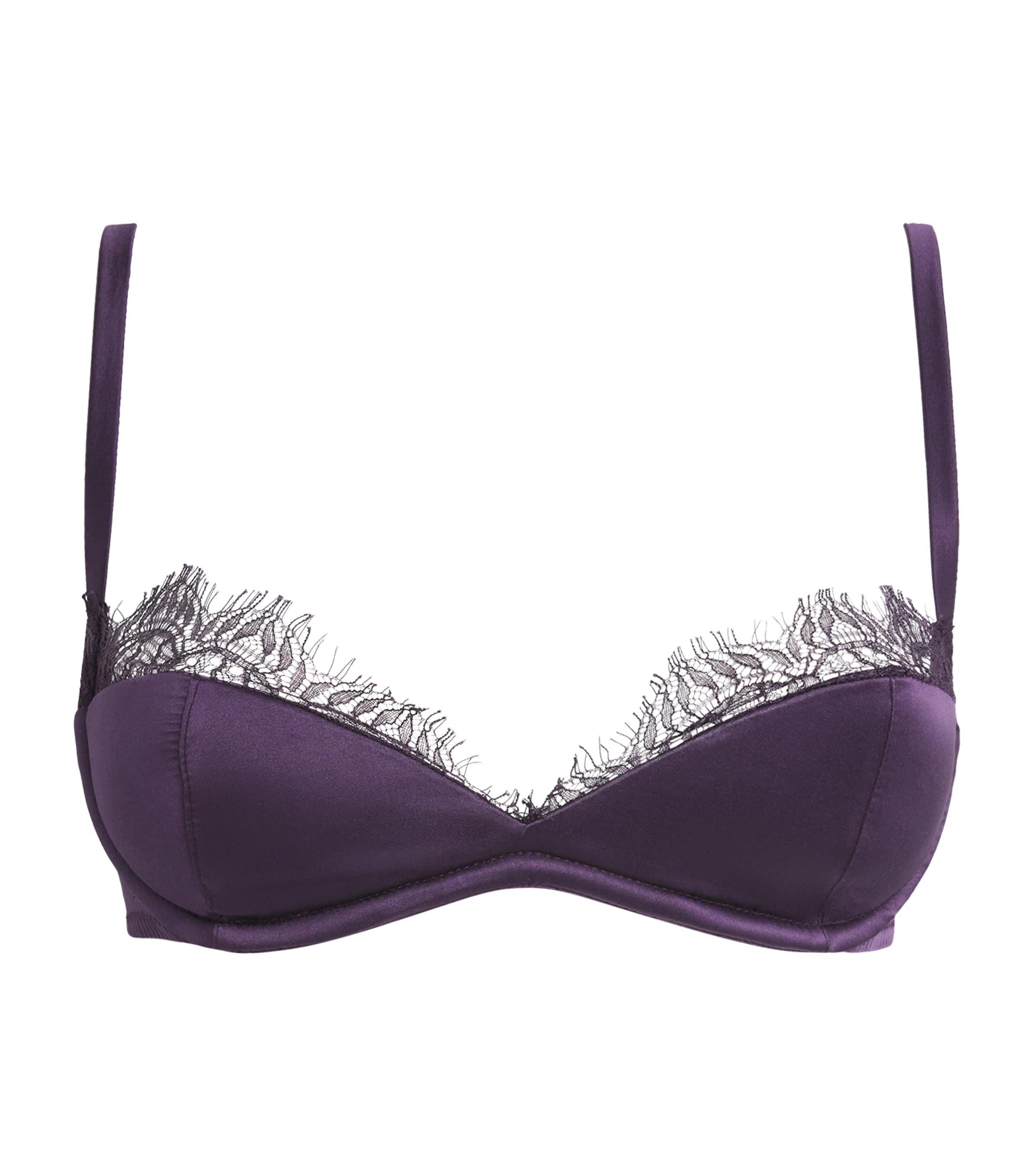 Stretch-Silk Camaret Balconette Bra