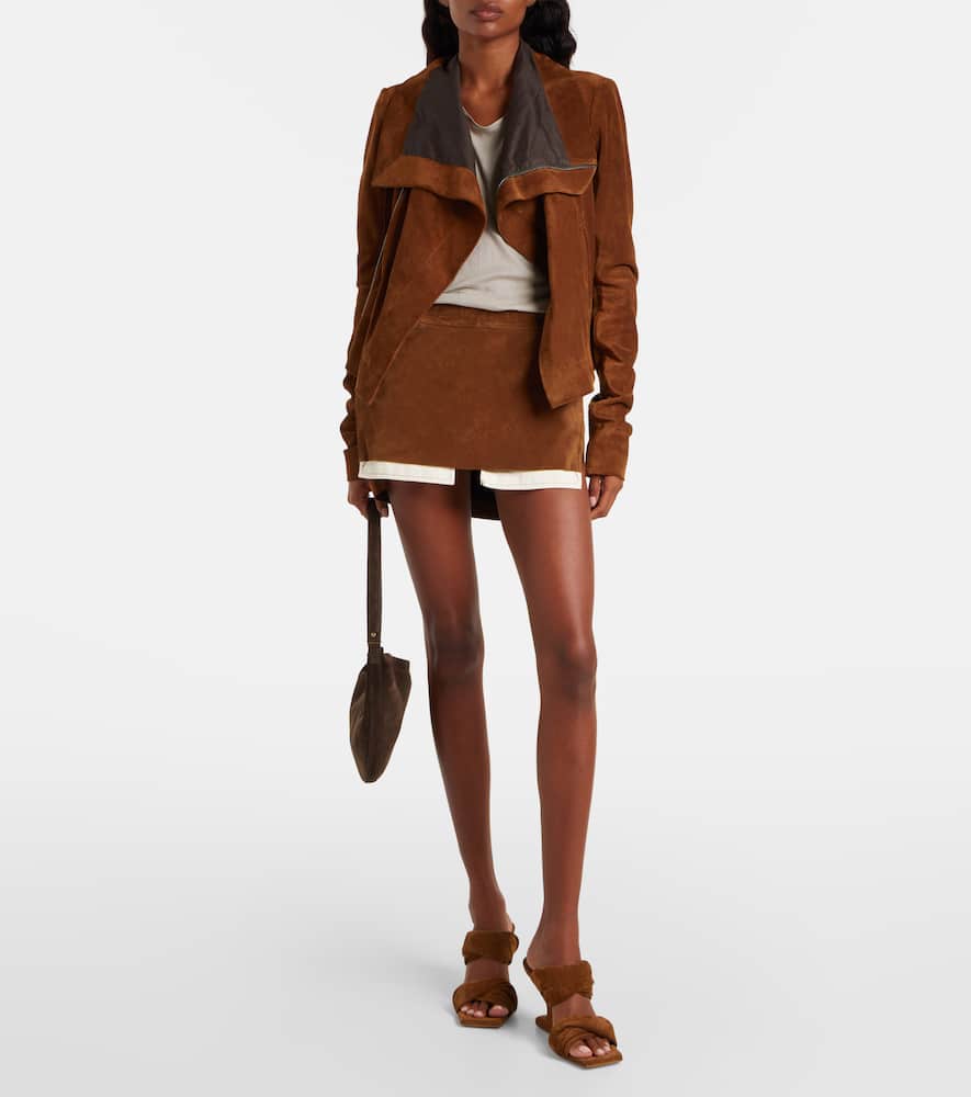 Fog suede miniskirt