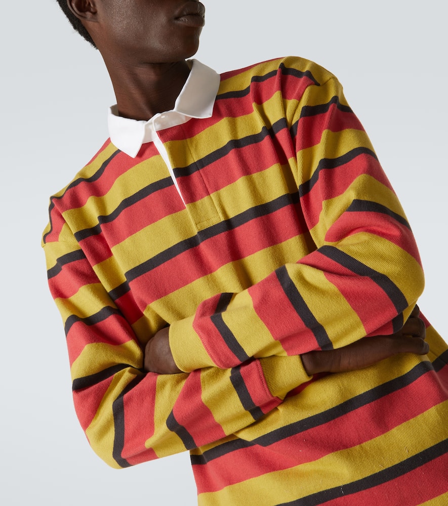 Rec striped cotton polo shirt