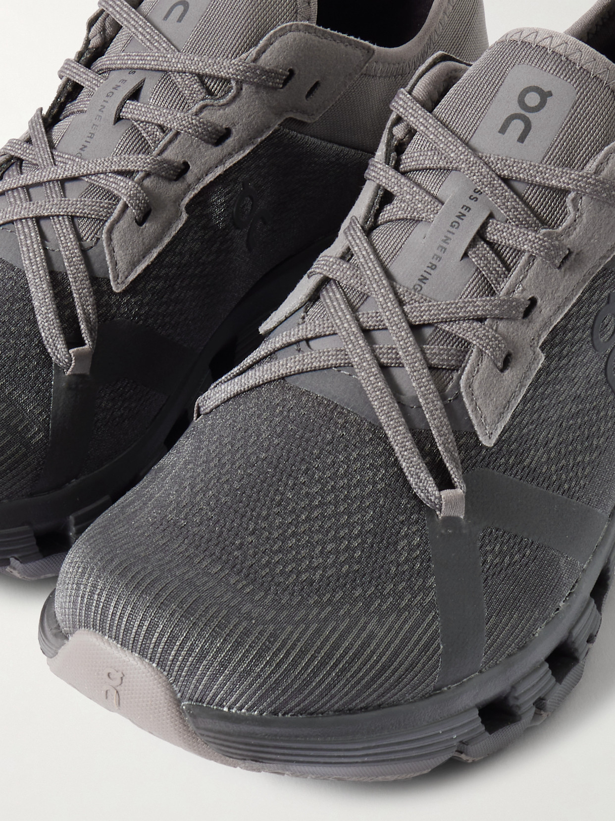 Cloud X 4 Ad Rubber-trimmed Mesh Sneakers - Gray