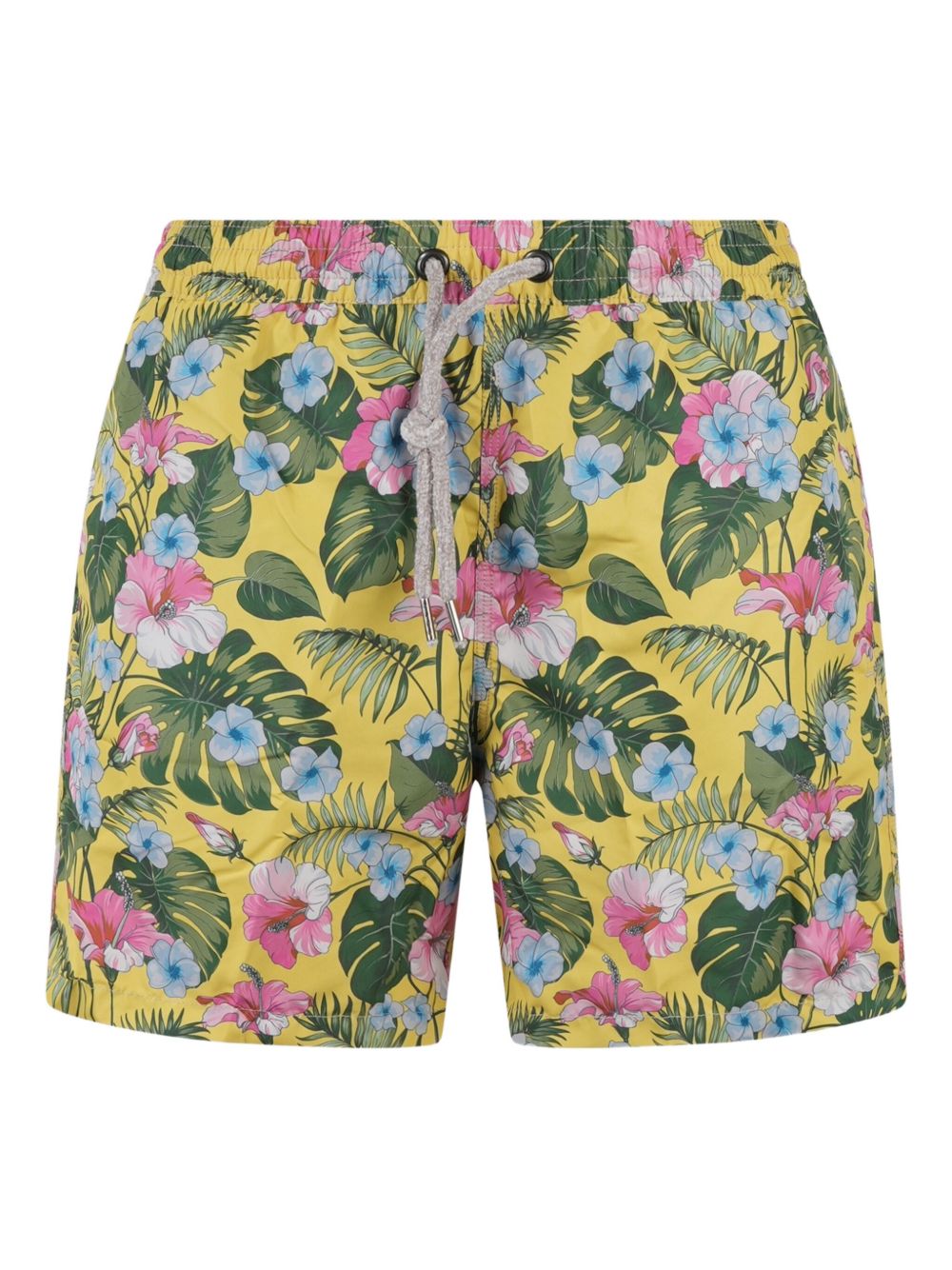 Floral-print swim shorts - Yellow