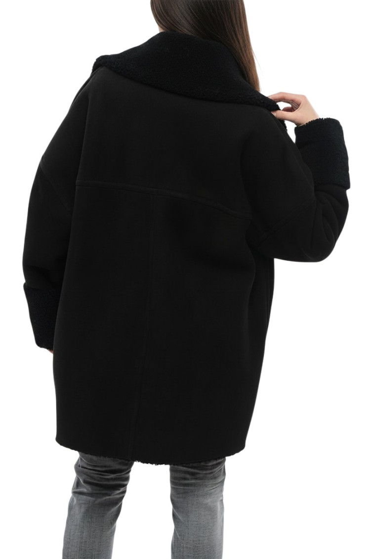 Black Shirt Collar Jacket