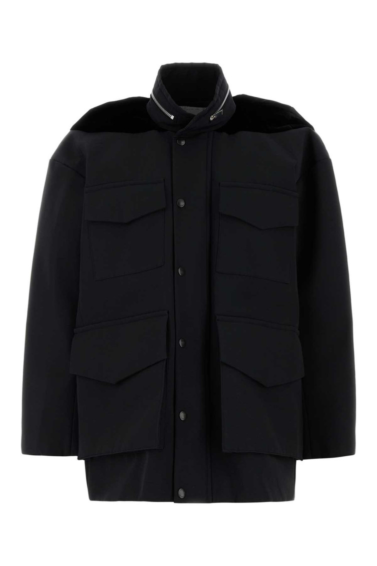 Black Grosgrain Oversize Jacket